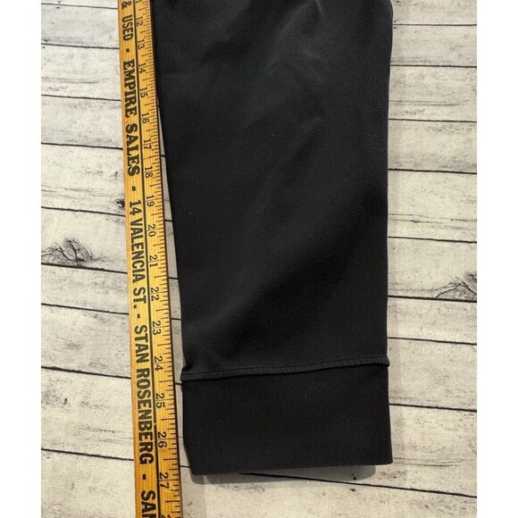 LULULEMON Mens Sweat Pants Sz L Black Jogger Tapered Zip Pockets Gym Heavyweight - Picture 11 of 16